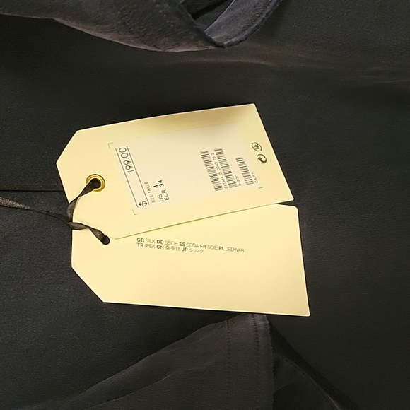 NWT Lanvin for H&M | Blue Silk Cocktail Dress | Size 4 - Picture 4 of 6